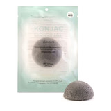 Konjac Esponja Facial Negra Con Cenizas Activa De Bambu