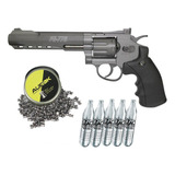 Revólver Pressão Co2 Gamo 6  776 Full Metal 8t 4,5 + Kit5