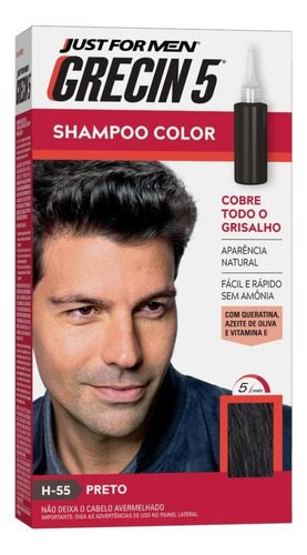 Tonalizante Grecin 5 Shampoo Color 60 Ml Preto Parcelamento