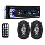 Stereo Bluetooth Estereo J520 Auto Usb Mp3 Fm + 2 Parlantes