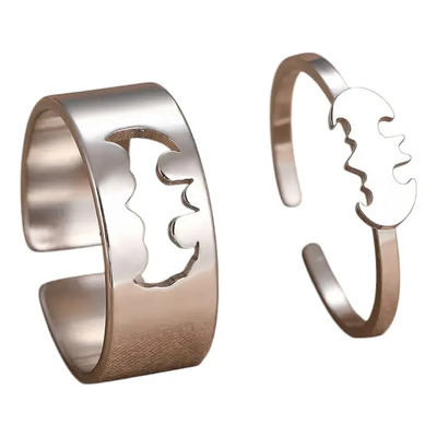 Par De Anillos Para Pareja De Batman Ajustables Regalo Amor | MercadoLibre