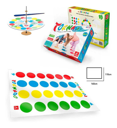 Jogo Educativo Estilo Twister Tornado Brincadeira De Criança