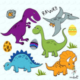 Vinil Decorativo  Dinosaurios Infantil Mod 188