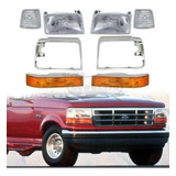 Faros Cuartos Biseles Cromados Ford F-150 1992/1996 Depo