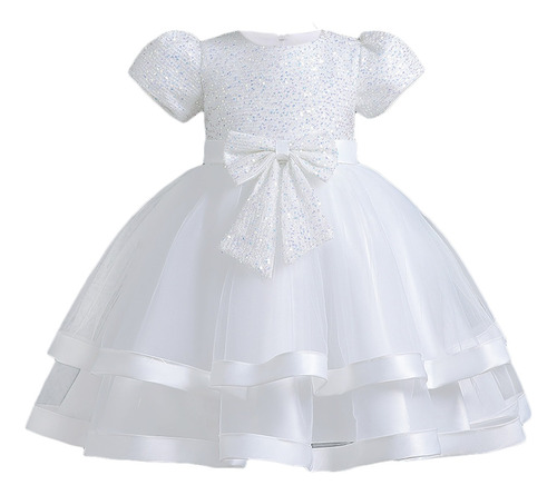 Vestido De Princesa Niña Fiesta Cumpleaños Bautismo Navidad