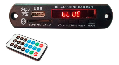 Placa Amplificadora Modulo Usb  Mp3 Bluetooth Som Projeto