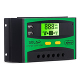 Controlador De Carga Painel Solar Pwm 20a 12v Ou 24v Usb Lcd