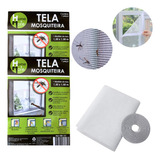 Kit 2 Tela Mosquiteira Janela Ajustável Velcro Anti Insetos