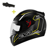 Capacete Fechado Etc Etcetera Evo Line Integral Motociclista Cor Amarelo Tamanho Do Capacete 56