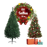 Árvore De Natal Pinheiro Luxo 2,10 Altura 1.150 Galhos