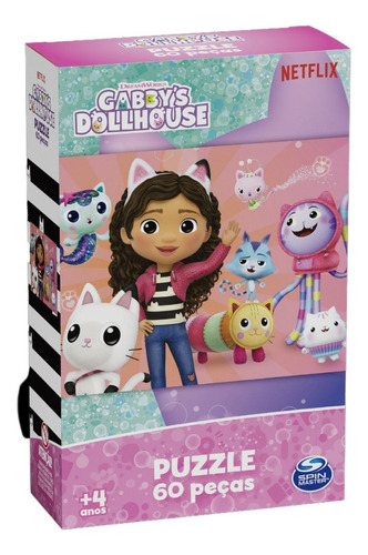 Puzzle 60 Peças Gabby's Dollhouse Netflix Grow
