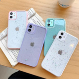 Funda P/ iPhone Colors Gliter Alto Impacto Todos Los Modelos