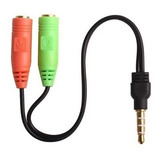 Adaptador Mini Plug Jack Ps4 A Auricular Micrófono Splitter 