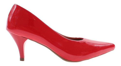 Scarpin Feminino Verniz Vermelho Confort Premium Valle Shoes