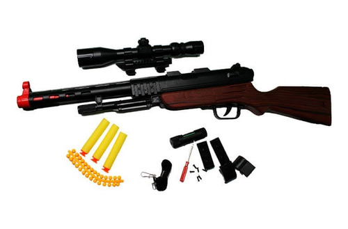 Rifle Escopeta Usas Balines Hidrogel Y Dardo Lazr Hh337 53cm