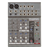 Mixer Phonic Am105fx 2 Entradas Xlr 4 Linea Stereo Phantom 