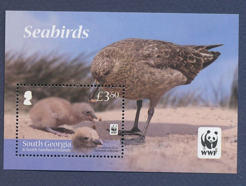 2012 Wwf Fauna- Aves Skua- South Georgia (bloque) Mint