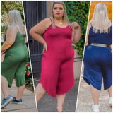 Macacão Feminino Plus Size Pantacourt Soltinho Preço Atacado