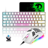 Combo De Teclado Mecanico Y Mouse Rgb Para Juegos Con Diseno