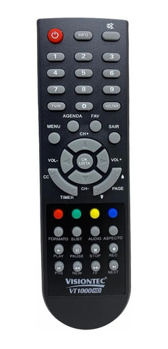 Controle Do  Receptor Vt1000 Digital Hd Original Modelo Novo