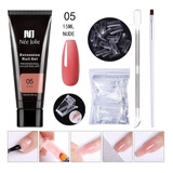 Kit De Uñas En Gel W Poly Extension, Clear Builder Jelly Gel