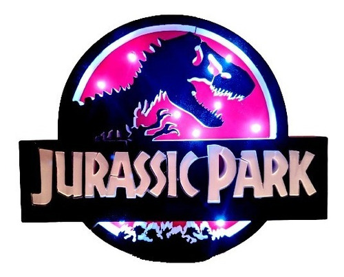 Jurassic Park Con Luz Led En Polifan  !!!!!!!!!!!!