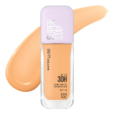 Maybelline Super Stay Lumi Matte Base de Maquillaje Líquida, Alta Cobertura con Acabado Mate Luminoso, Tecnología Lightwear 30H de Duración, Tono 132, 30 ml | Envío gratis