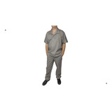 Conjunto Uniforme 1 Calça 1 Camisa Manga Curta Brim Pesado 