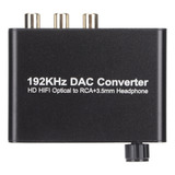 Convertidor De Alta Fidelidad Hd De Fibra Dac De 192 Khz A C