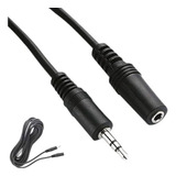 Cabo Extensor P2 Fone De Ouvido Profissional Preto 1.8m