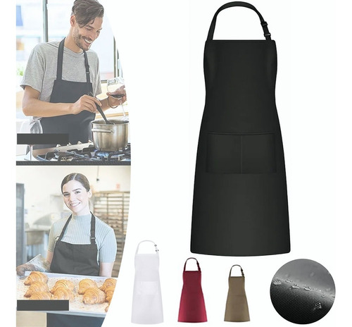 Pechera Con Bolsillo Gabardina Impermeable Anti-grasa Cocina