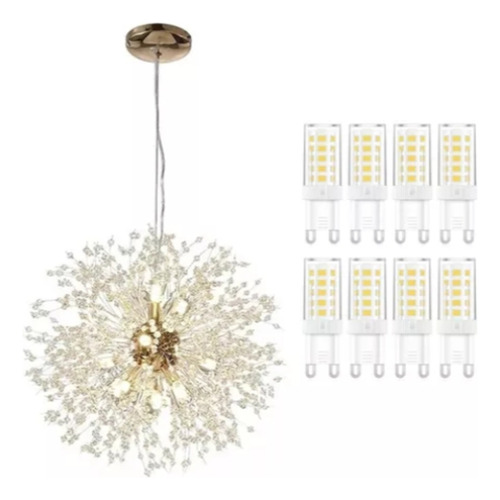 Lámpara De Tech Colgante De Cristal De Gypsophila 8 Luces