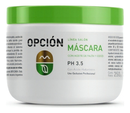 Mascara Con Aceite De Palta Y Coco Ph 3.5 Opcion X 300 G