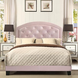 Cama Plataforma Tapizada Mystiqueserenity - Rosa