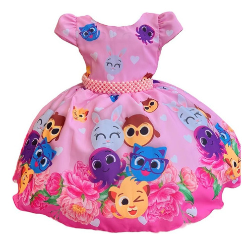 Vestido Bolofofo De Festa Infantil Luxo - 1 E 2 Anos 