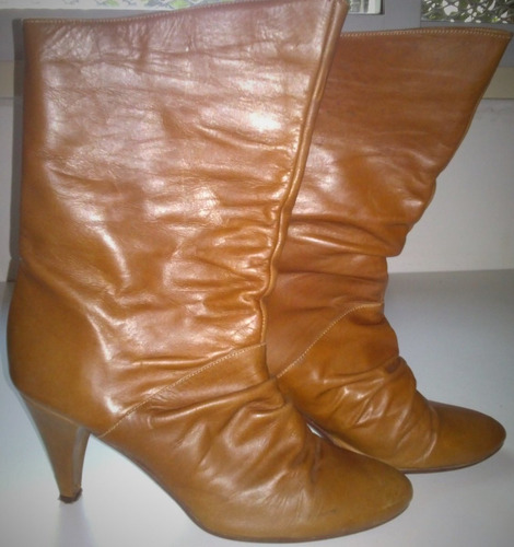 Botas De Cuero Marron 