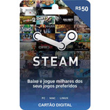 Gift Card Steam 50 Reais-via Chat Steam Cartao Instantâneo