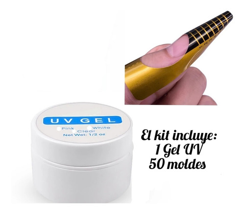 Kit Uv Gel Constructor + Moldes Uñas Semipermanente Builder