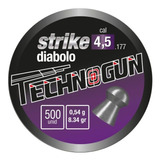 Chumbinho 4.5mm Chumbo Technogun Strike Diabolo 500 Unidades