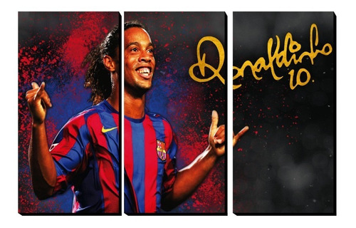 Cuadro Triptico Ronaldinho