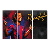 Cuadro Triptico Ronaldinho