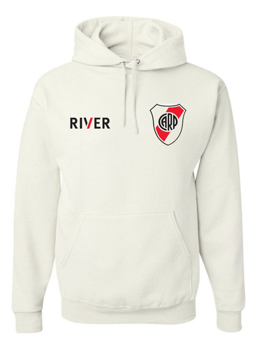 Buzo Blanco - River Plate - Unisex Hoodie - Moda Futbol Afa
