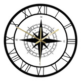 Reloj De Pared Con Brújula Náutica, Relojes De Redondos
