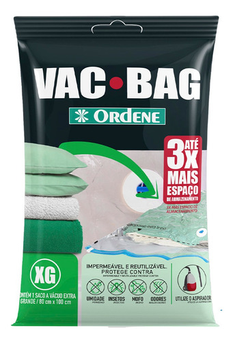 Saco A Vácuo Plástico Embalagem Vac-bag Extra Grande 80x100