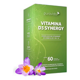 Vitamina D3 Synergy 2.000 Ui, K2 Mk7 60 Cápsulas Puravida