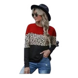 Polera Blusa Extralinda Animal Print Manga Larga