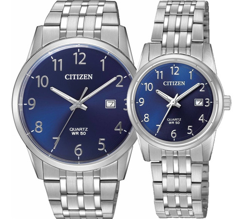 Pareja Citizen 60928  Quartz Acero 60948 Fechador Original