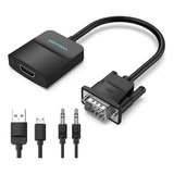 Adaptador Vga A Hdmi Con Audio, (salida De Fuente Vga De Pc