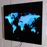 Cuadro Led Mapa Mundial Decorativo