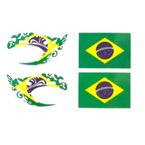 Tatuagem Para Olhos Brasil Copa Do Mundo Bandeira